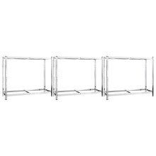 (110 x 40 x 110 cm/ 3 piece) vidaXL Tire Rack Workshop Shelf Storage Industrial Shelving Unit Silver Steel