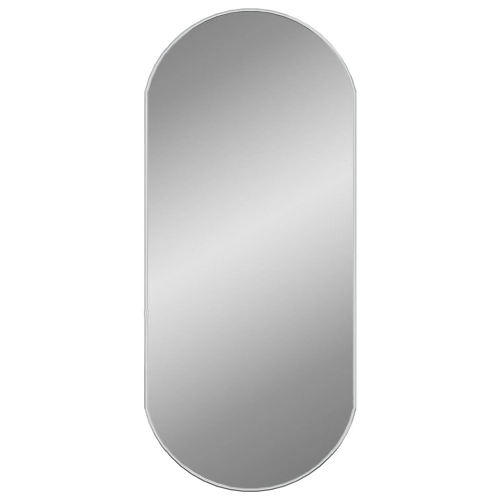 Vidaxl (Silver, 80 X 35 Cm) Wall Mirror Oval Hall Vanity Toilet Hanging Mirror Multi Colours/Sizes