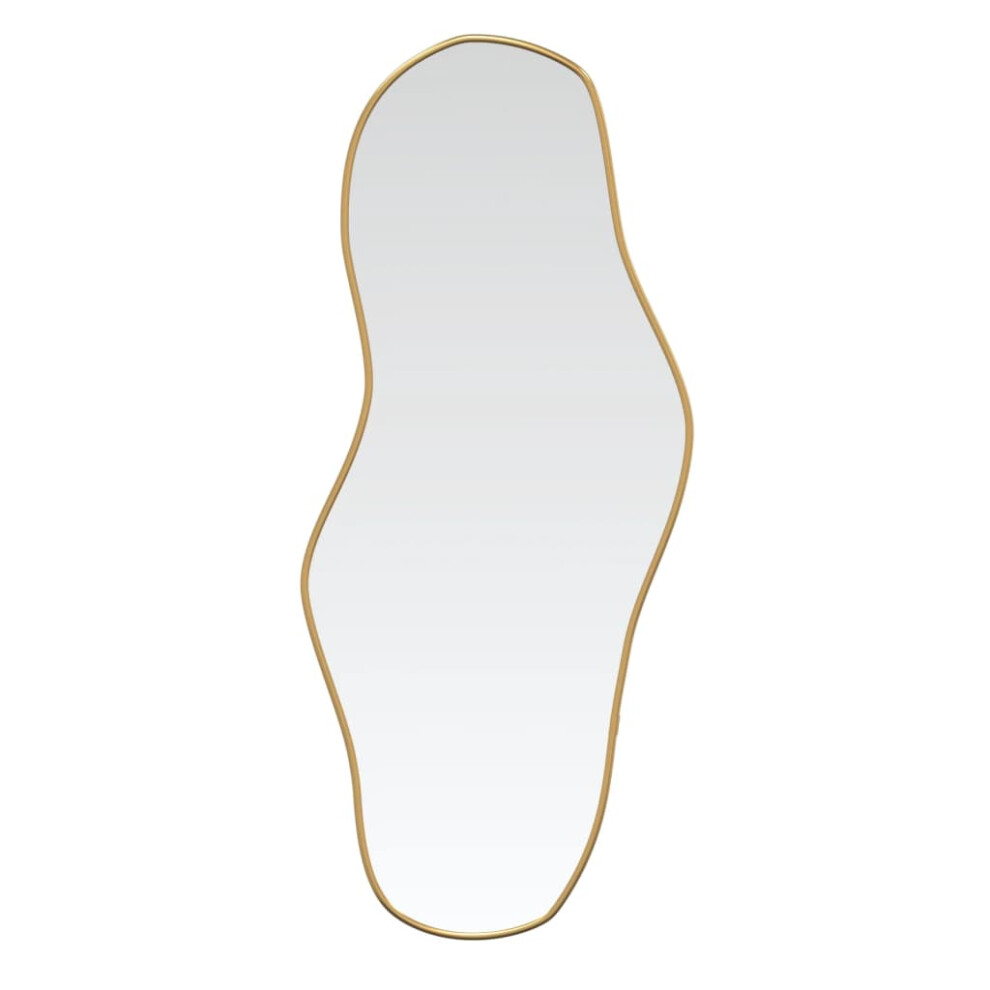 (gold, 90 X 40 cm) vidaXL Wall Mirror Gold 90x40 Cm Bathroom Hall Vanity Make Up Cosmetic Mirror