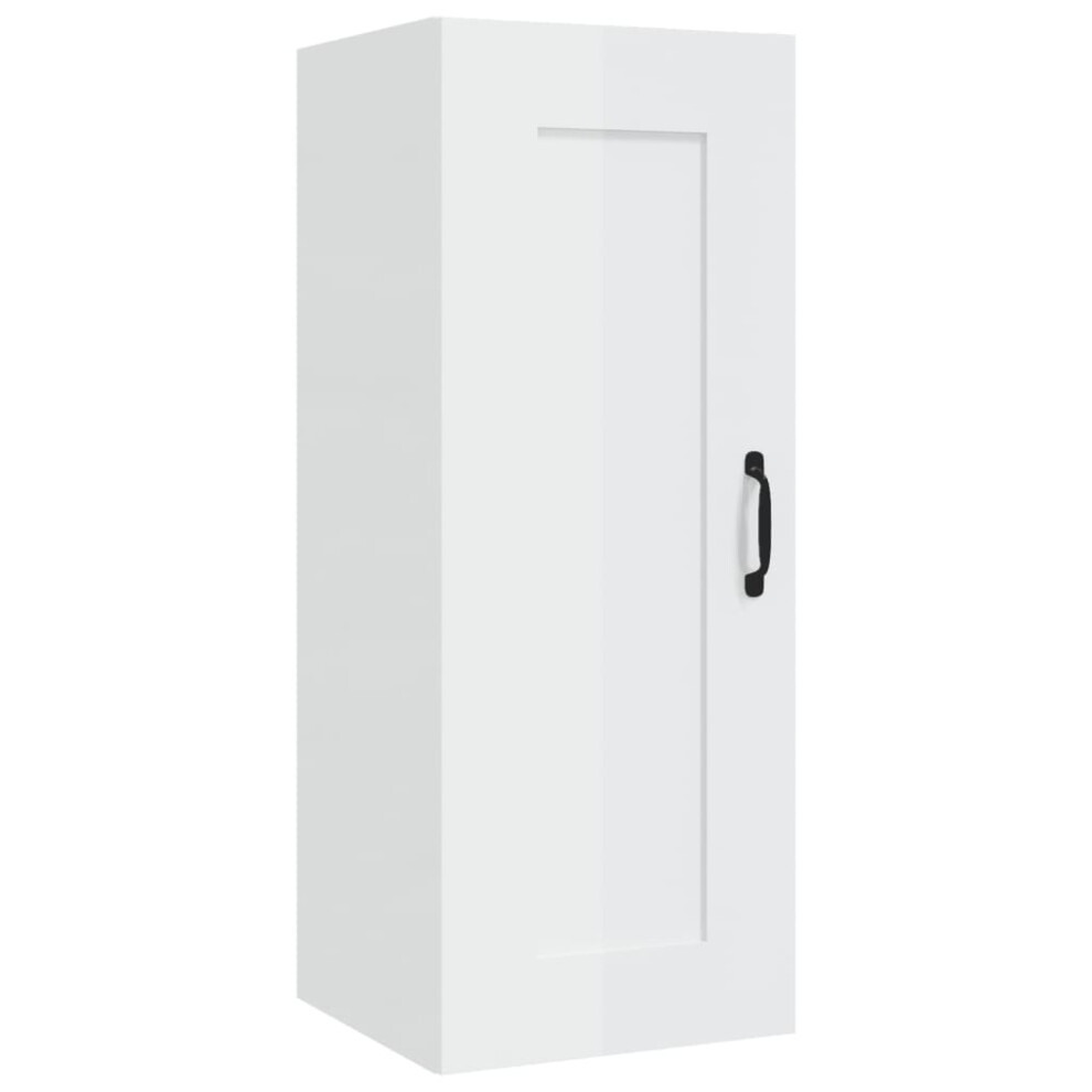 (high gloss white) vidaXL Hanging Cabinet Floating Cabinet Wall Storage Cabinet Engineered Wood