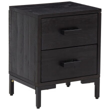 (black, 36 x 30 x 45 cm/ 1 pcs) vidaXL Solid Wood Pine Bedside Cabinets Bedroom Side Table Wooden Nightstand