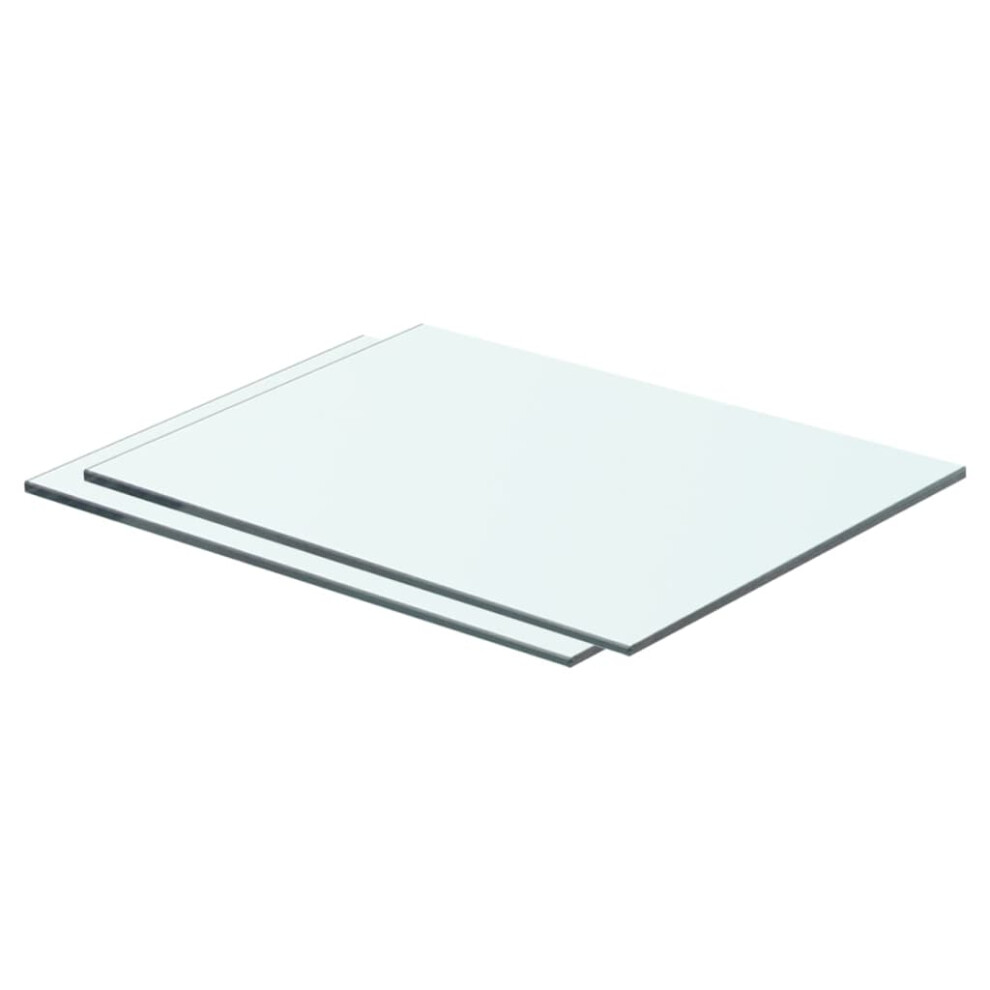 Vidaxl (40 X 25 Cm/ 2 Pcs) 1/2X Shelves Panel Glass Clear Sheet Shelf Panel Ledge Multi Sizes