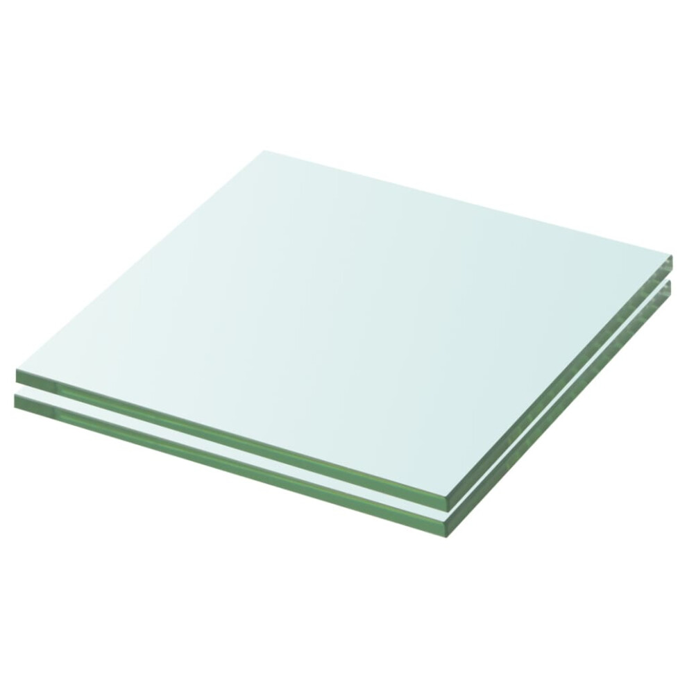 (20 X 15 Cm/ 2 Pcs) Vidaxl 1/2X Shelves Panel Glass Clear Sheet Shelf Panel Ledge Multi Sizes 8719883873817