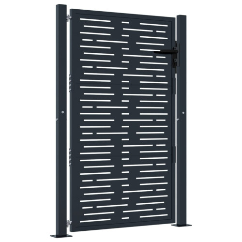 VidaXL vidaXL Gartentor Anthrazit 100x150 cm Stahl Quadratisches Design