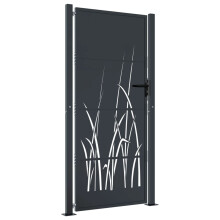 (105 x 205 cm) vidaXL Garden Gate Outdoor Gate Fence Gate Fence Anthracite Steel Grass Design
