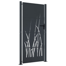 (105 x 180 cm) vidaXL Garden Gate Outdoor Gate Fence Gate Fence Anthracite Steel Grass Design