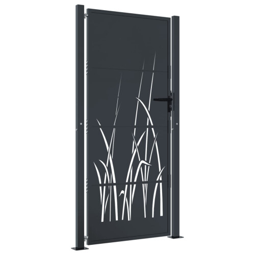 VidaXL vidaXL Gartentor Anthrazit 100x175 cm Stahl Gras-Design