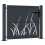 VidaXL vidaXL Gartentor Anthrazit 100x75 cm Stahl Gras-Design 1