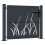 VidaXL vidaXL Gartentor Anthrazit 100x100 cm Stahl Gras-Design 1