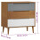 VidaXL (brown) vidaXL Solid Wood Pine Drawer Cabinet MOLDE File Chest Cabinet Multi Colours 4