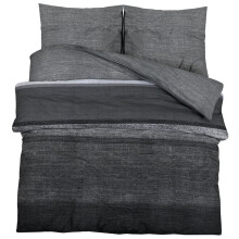 (dark grey and black, 225 x 220 cm + 50 x 75 cm/ 2 pcs) vidaXL 1/2x Duvet Cover Set Cotton Duvet Slipcover Sheet Multi Colours/Sizes