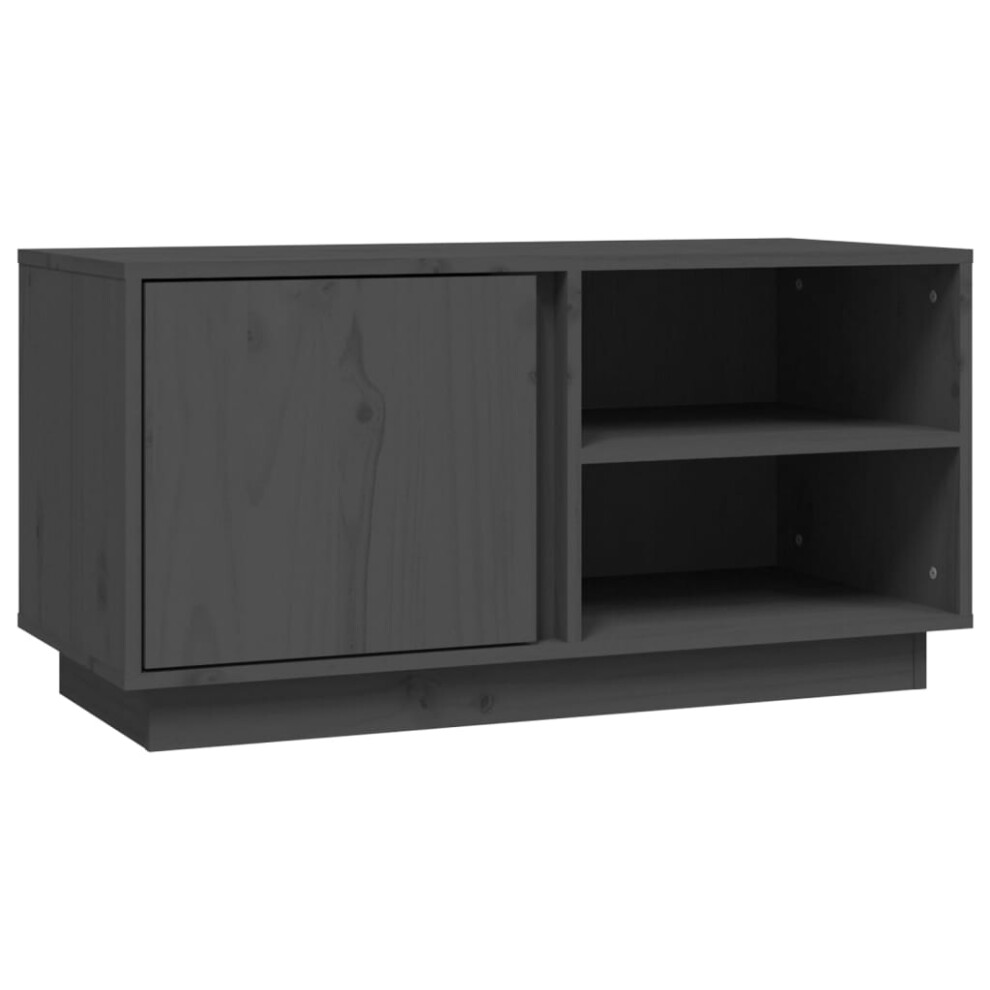 (grey) vidaXL Solid Wood Pine TV Cabinet Indoor TV Console Media Unit Multi Colours