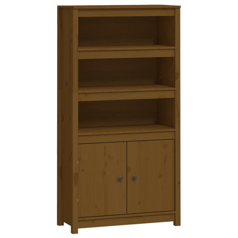 (honey brown) vidaXL Solid Wood Pine Highboard Sideboard Storage Cupboard Multi Colours