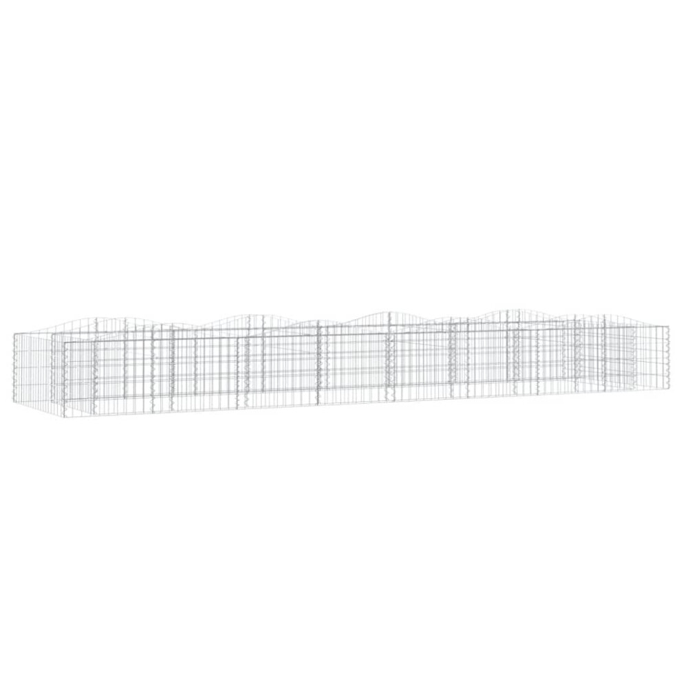 Vidaxl (400 X 100 X 50 Cm) Arched Gabion Raised Bed Gabion Basket Mesh Wire Stone Galvanised Iron