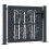 VidaXL vidaXL Gartentor Anthrazit 100x75 cm Stahl Bambus-Design 1