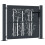 VidaXL vidaXL Gartentor Anthrazit 100x100 cm Stahl Bambus-Design 1