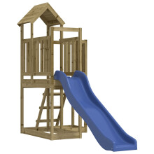 (solid impregnated pinewood) vidaXL Outdoor Playset Wooden Playground Set Garden Playhouse Solid Wood Pine