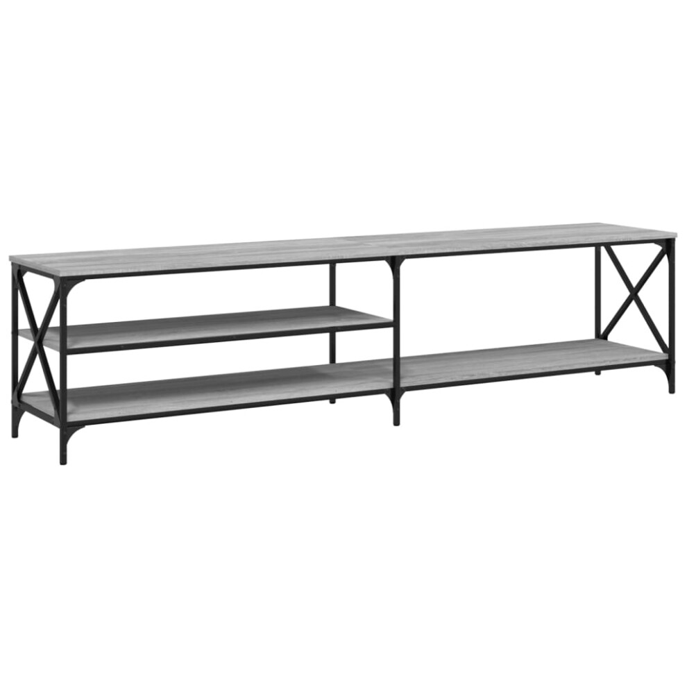 (grey sonoma) vidaXL TV Cabinet TV Stand TV Unit Media Cabinet Engineered Wood and Metal