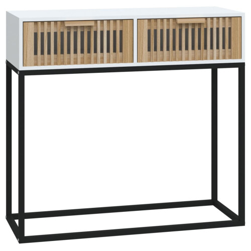 VidaXL (white) vidaXL Console Table Engineered Wood and Iron Hall End Table Multi Colours