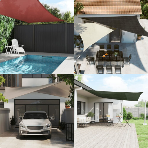 VidaXL (light grey, 2 x 2.5 m) vidaXL Sunshade Sail Canopy Screen Balcony Awning Canopy HDPE Rectangular 2