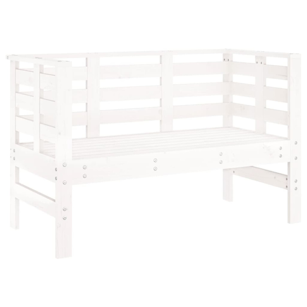 Vidaxl (White Pine) Garden Bench Loveseat Outdoor Bench Seat Patio Bench Solid Wood Pine