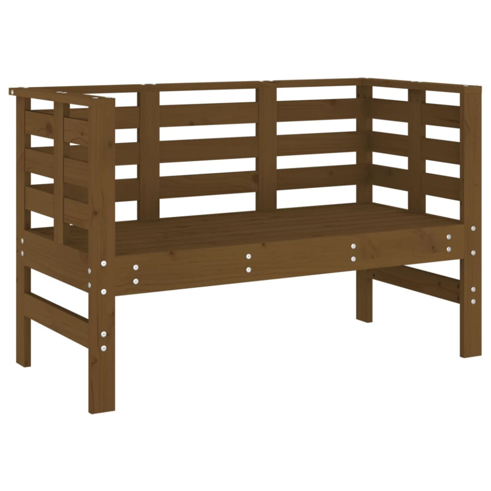 Vidaxl (Honey Brown Pine) Garden Bench Loveseat Outdoor Bench Seat Patio Bench Solid Wood Pine