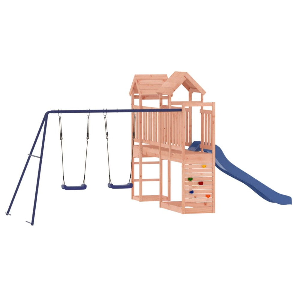 (Solid douglas wood) vidaXL Outdoor Playset Wooden Playground Set Kids Swing Set Solid Wood Douglas