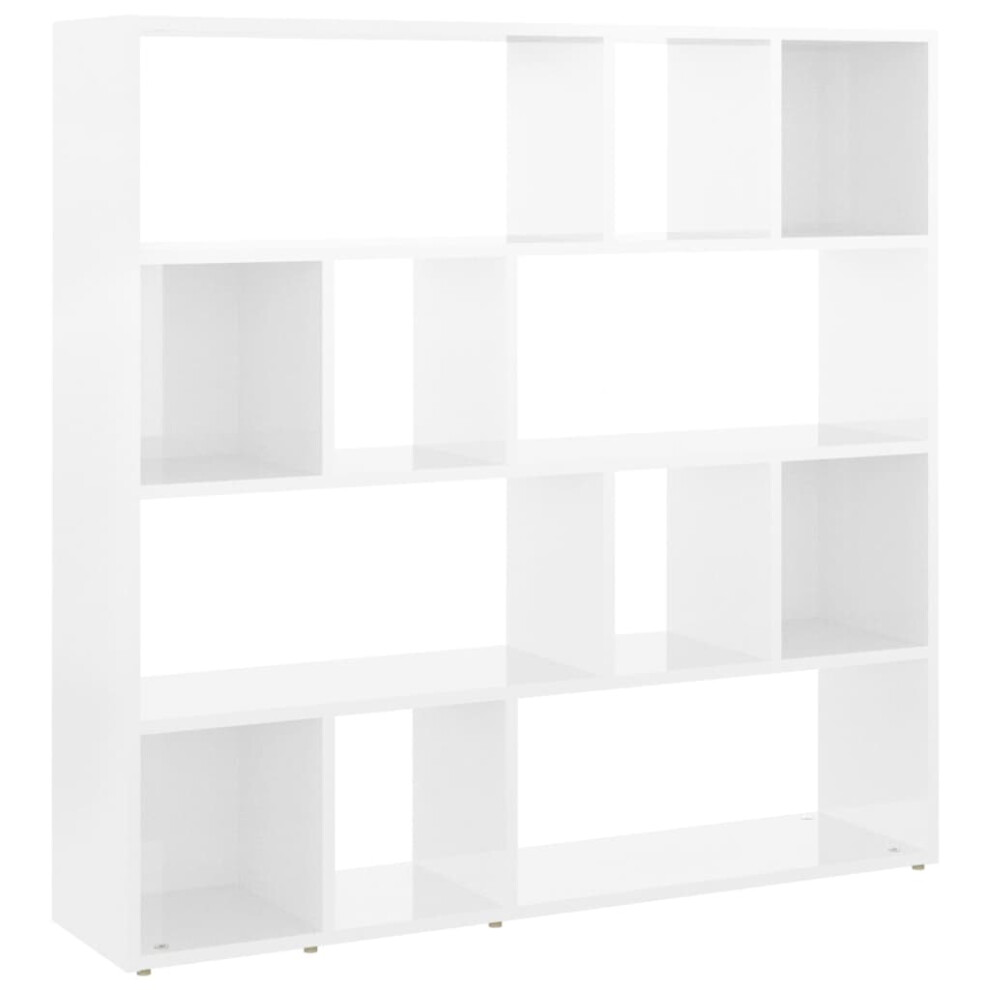 (high gloss white) vidaXL Book Cabinet/Room Divider Bookshelf Storage Rack Bookcase Multi Colours