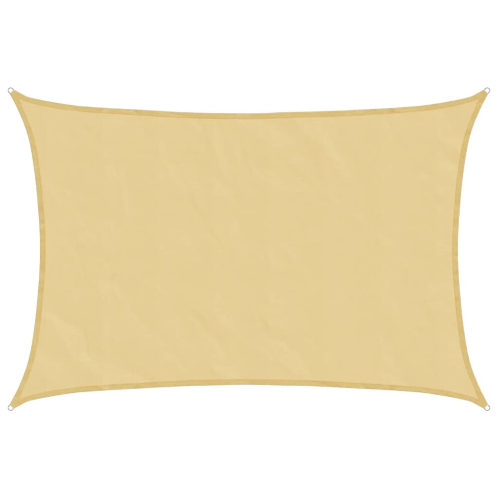 Vidaxl (Sand, 3.5 X 4.5 M) Sunshade Sail Oxford Fabric Rectangular Patio Shade Sunscreen Canopy