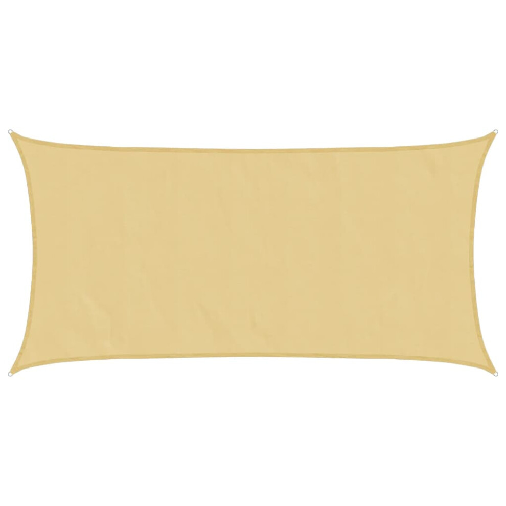Vidaxl (Sand, 2.5 X 5 M) Sunshade Sail Oxford Fabric Rectangular Patio Shade Sunscreen Canopy