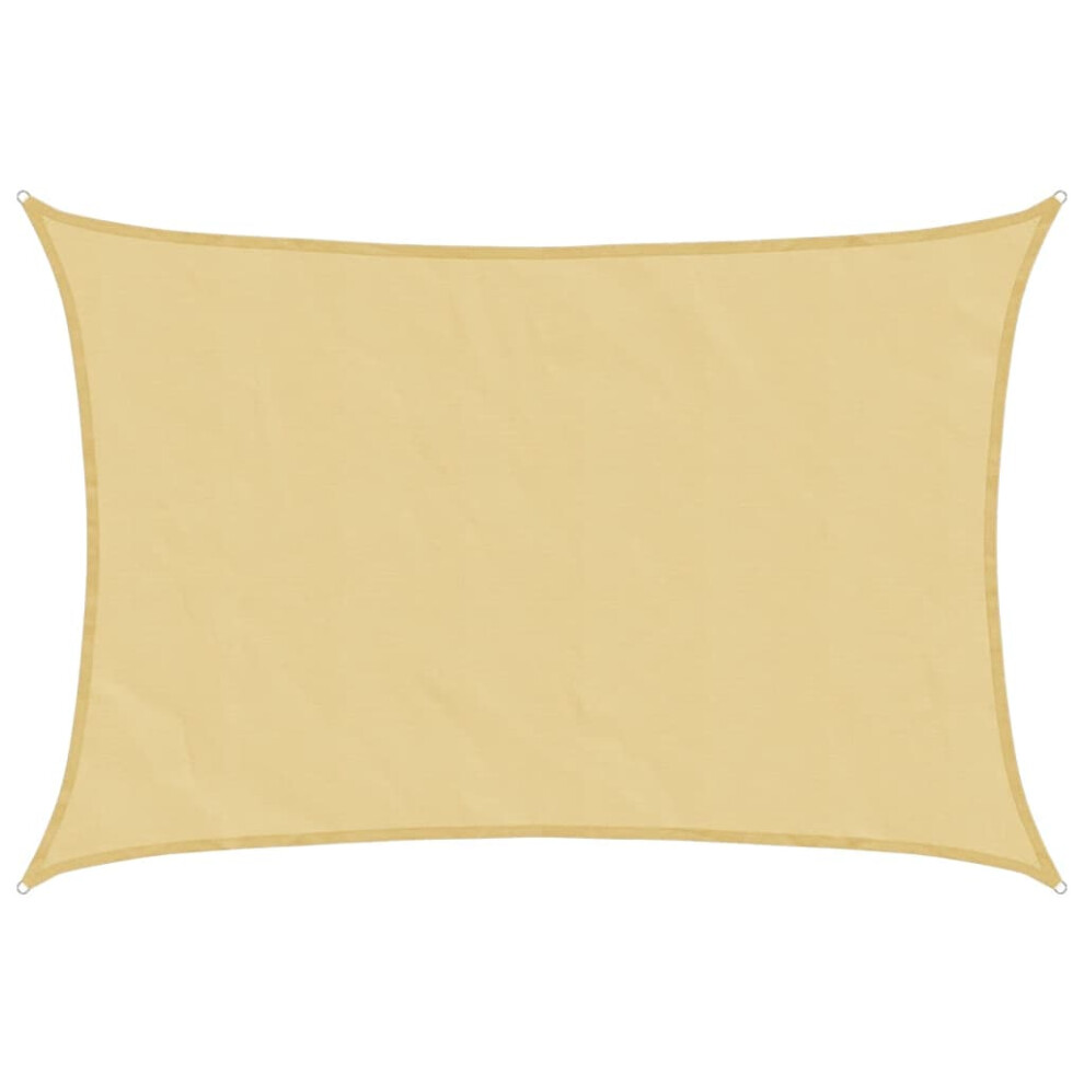 Vidaxl (Sand, 2.5 X 3.5 M) Sunshade Sail Oxford Fabric Rectangular Patio Shade Sunscreen Canopy