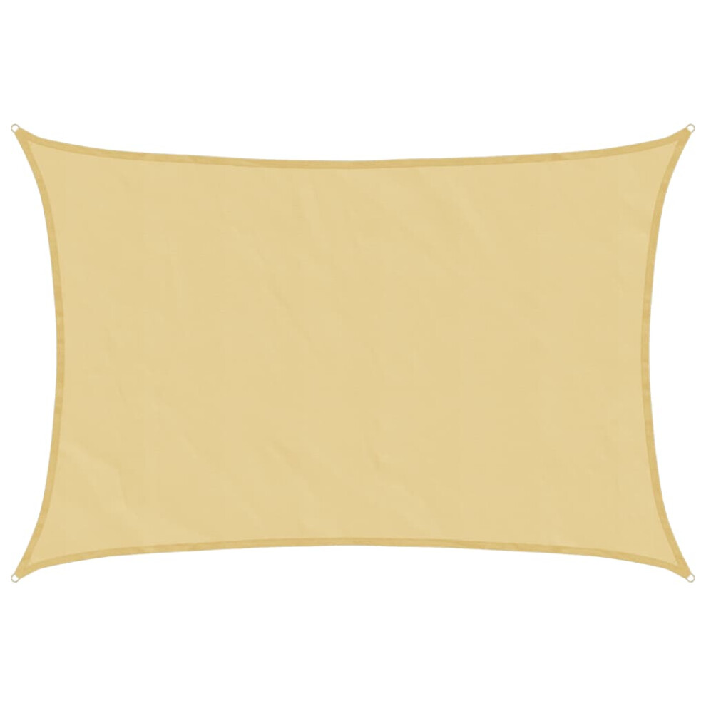 Vidaxl (Sand, 3.5 X 5 M) Sunshade Sail Oxford Fabric Rectangular Patio Shade Sunscreen Canopy