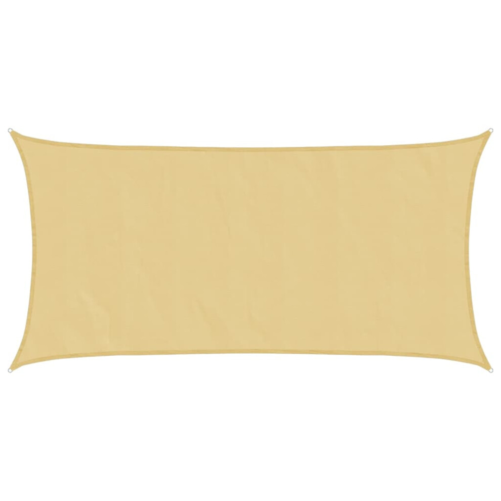 Vidaxl (Sand, 3 X 6 M) Sunshade Sail Oxford Fabric Rectangular Patio Shade Sunscreen Canopy