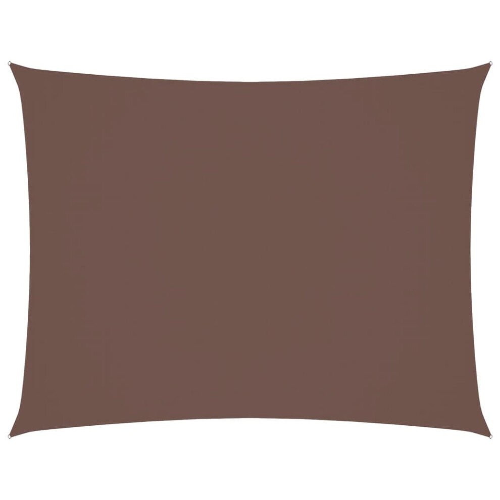 Vidaxl (Brown, 5 X 7 M) Sunshade Sail Oxford Fabric Rectangular Patio Shade Sunscreen Canopy