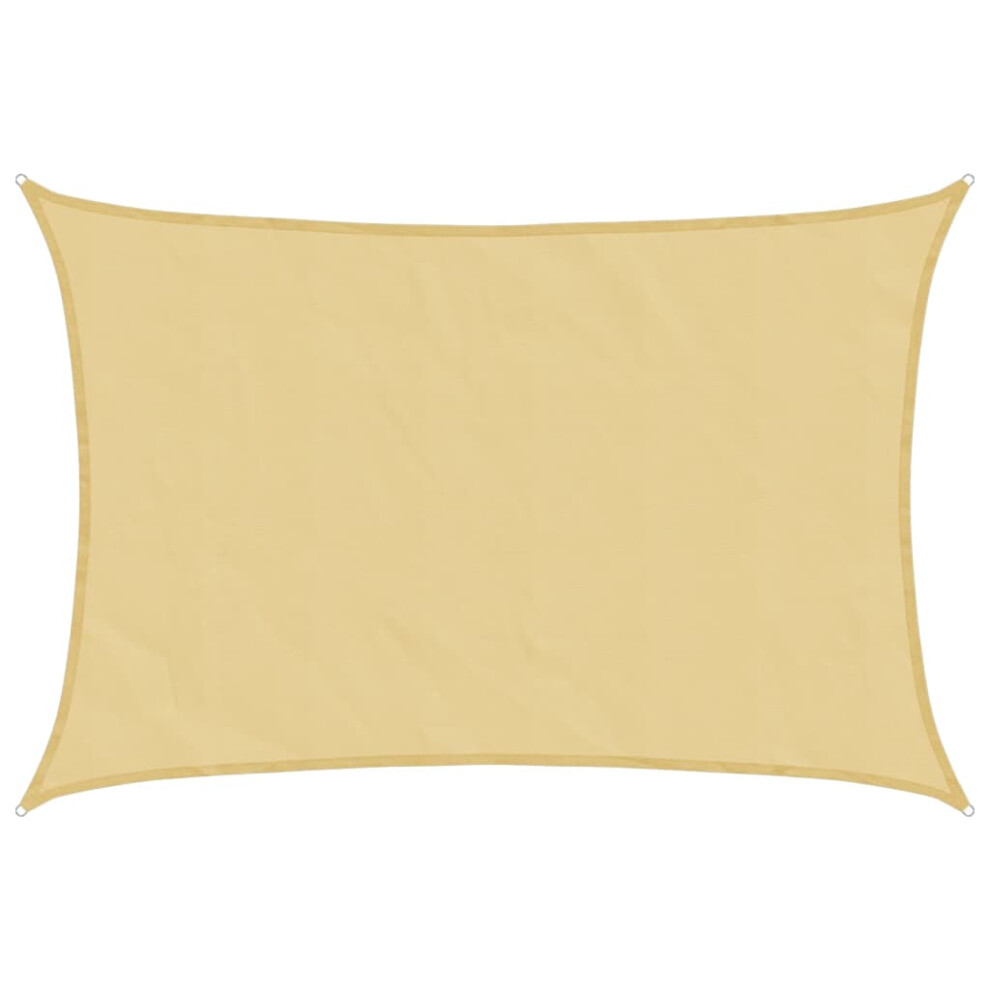Vidaxl (Sand, 2 X 2.5 M) Sunshade Sail Oxford Fabric Rectangular Patio Shade Sunscreen Canopy