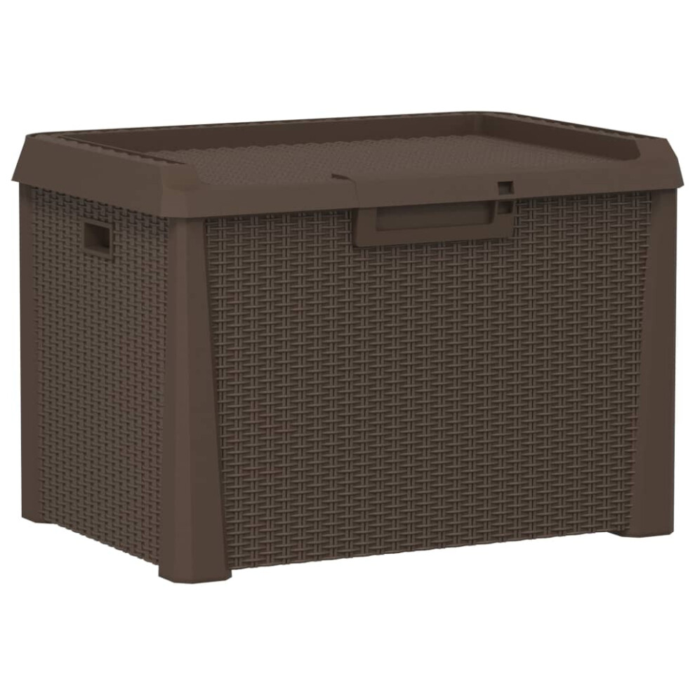 (without cushions) vidaXL Garden Storage Box Outdoor Storage Box Tool Chest Blanket Box 125 L PP