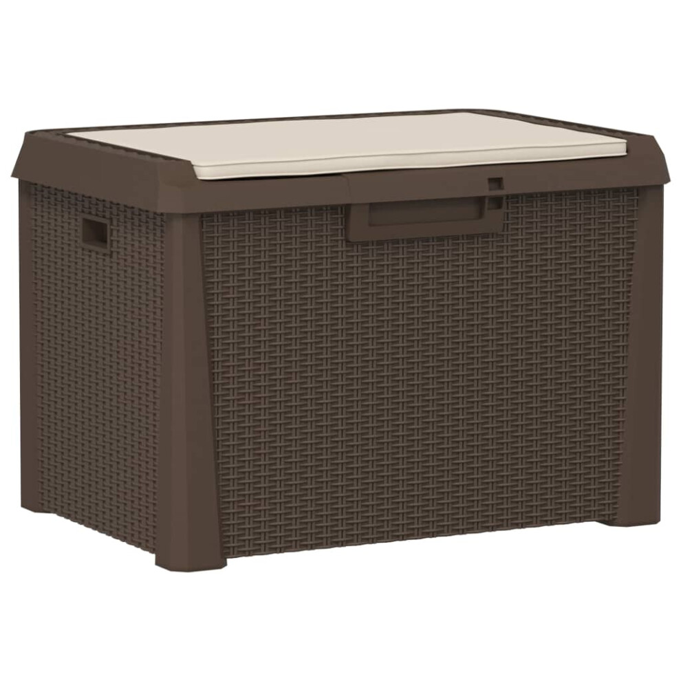 (with cushions) vidaXL Garden Storage Box Outdoor Storage Box Tool Chest Blanket Box 125 L PP