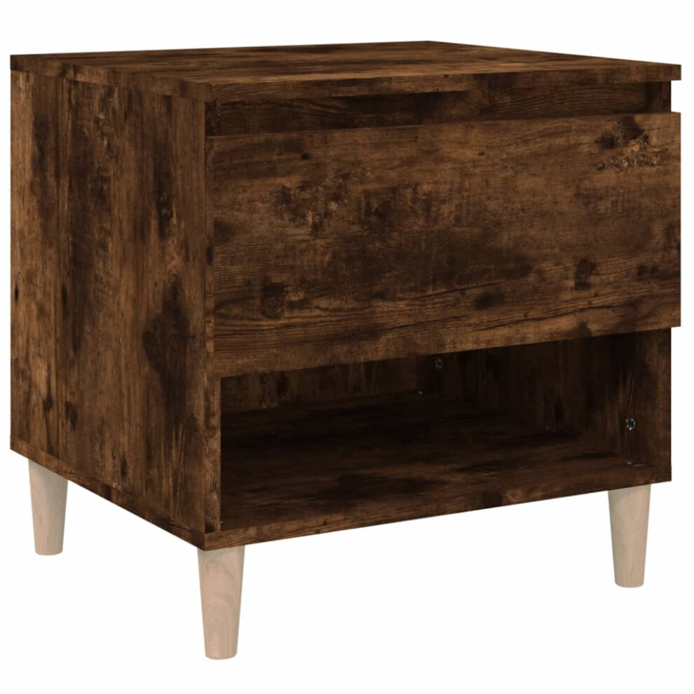 Vidaxl (Smoked Oak, 1 Pcs) 1/2X Bedside Table Engineered Wood Bed Cabinet End Table Multi Colours