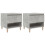VidaXL (concrete grey, 2 pcs) vidaXL 1/2x Bedside Table Engineered Wood Bed Cabinet End Table Multi Colours 2