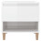 VidaXL (high gloss white, 2 pcs) vidaXL 1/2x Bedside Table Engineered Wood Bed Cabinet End Table Multi Colours 5