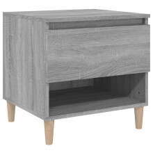(grey sonoma, 1 pcs) vidaXL 1/2x Bedside Table Engineered Wood Bed Cabinet End Table Multi Colours