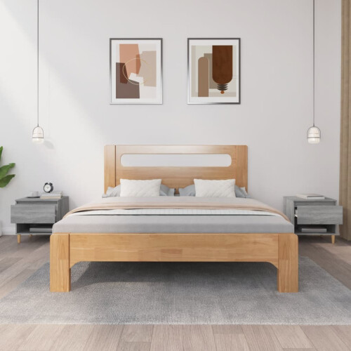 VidaXL (grey sonoma, 2 pcs) vidaXL 1/2x Bedside Table Engineered Wood Bed Cabinet End Table Multi Colours 2