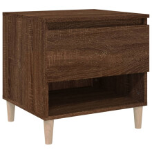 (brown oak, 1 pcs) vidaXL 1/2x Bedside Table Engineered Wood Bed Cabinet End Table Multi Colours