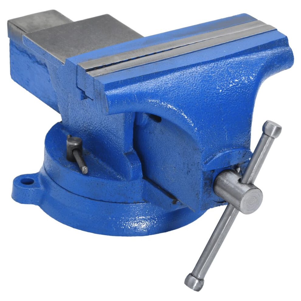 (100 mm) vidaXL Bench Vise Metalworking Workbench Vise Table Top Vise Blue Cast Iron