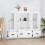 VidaXL (white) vidaXL Highboards Storage Cabinet Side Cabinets Cupboard 3 pcs Engineered Wood 3