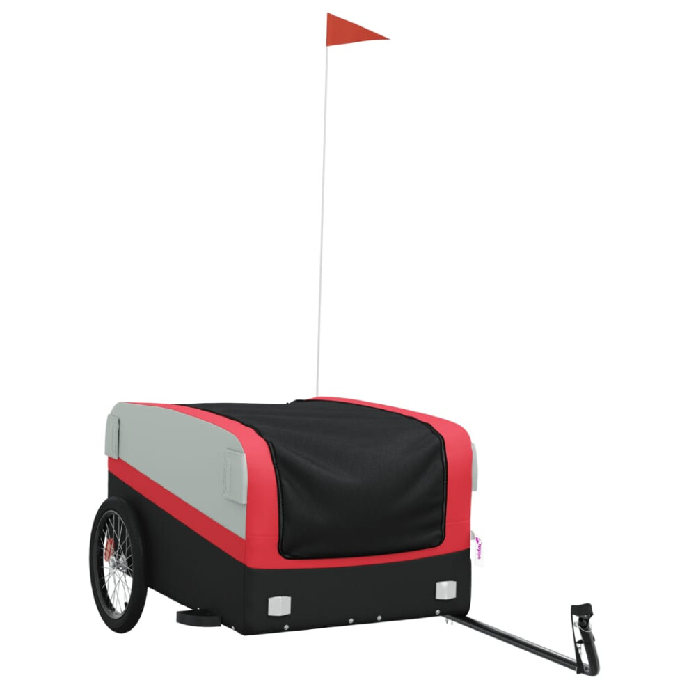 Vidaxl (, 137 X 69 X 59 Cm) Bike Cargo Trailer Bike Cart Bicycle Cargo Trailer Bike Wagon Iron Red