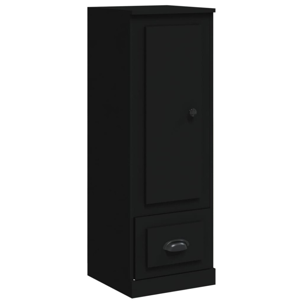 Vidaxl (Black) Highboard Sideboard Cabinet Cupboard Buffet Cabinet Engineered Wood Black