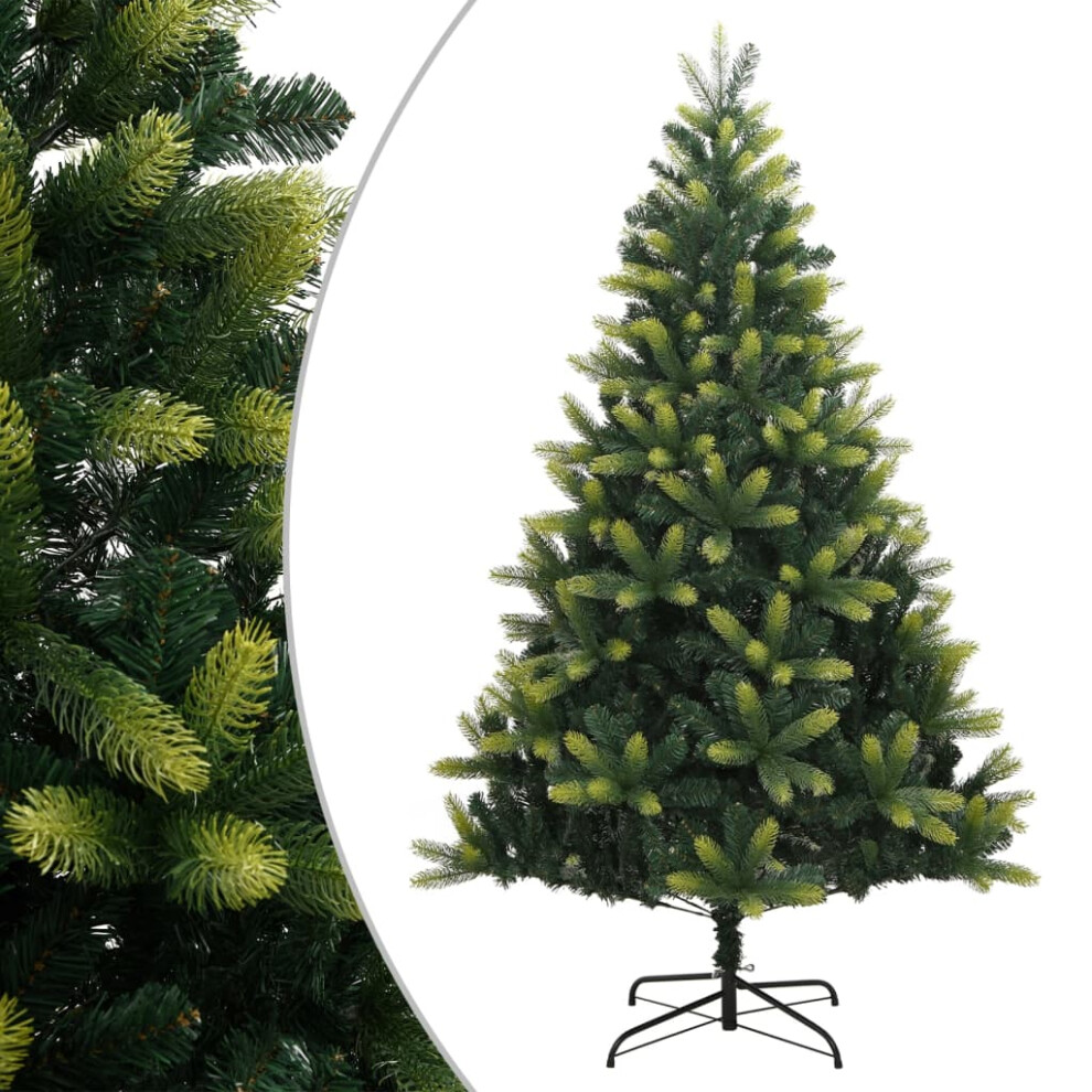 Vidaxl (210 Cm) Artificial Hinged Christmas Tree Xmas Tree With Stand Christmas Decor