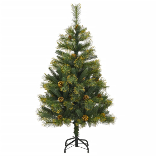 VidaXL (150 cm) vidaXL Artificial Hinged Christmas Tree Decor Pre Lit Xmas Tree with Cones 1