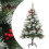 VidaXL (120 cm) vidaXL Artificial Hinged Christmas Tree Pre Lit Xmas Tree with Cones & Berries 1